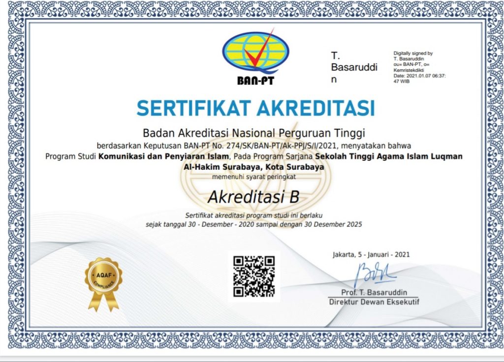 Akreditasi KPI STAIL